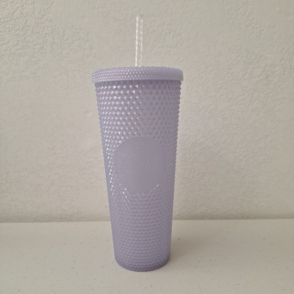 Starbucks 2021 Holiday Iridescent Icy Lilac Studded‎ Cold Water Tumbler 24oz - Picture 2 of 9